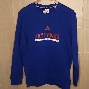 Adidas University Of Kansas New Blue Sweatshirt large